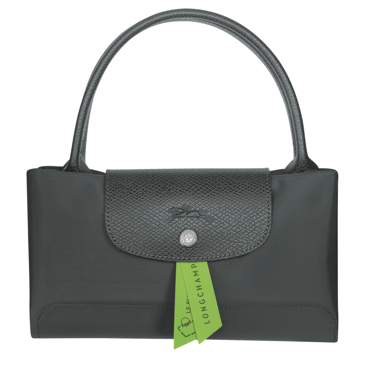 Buy Longchamp Le Pliage Green M Handbag Graphite in Qatar