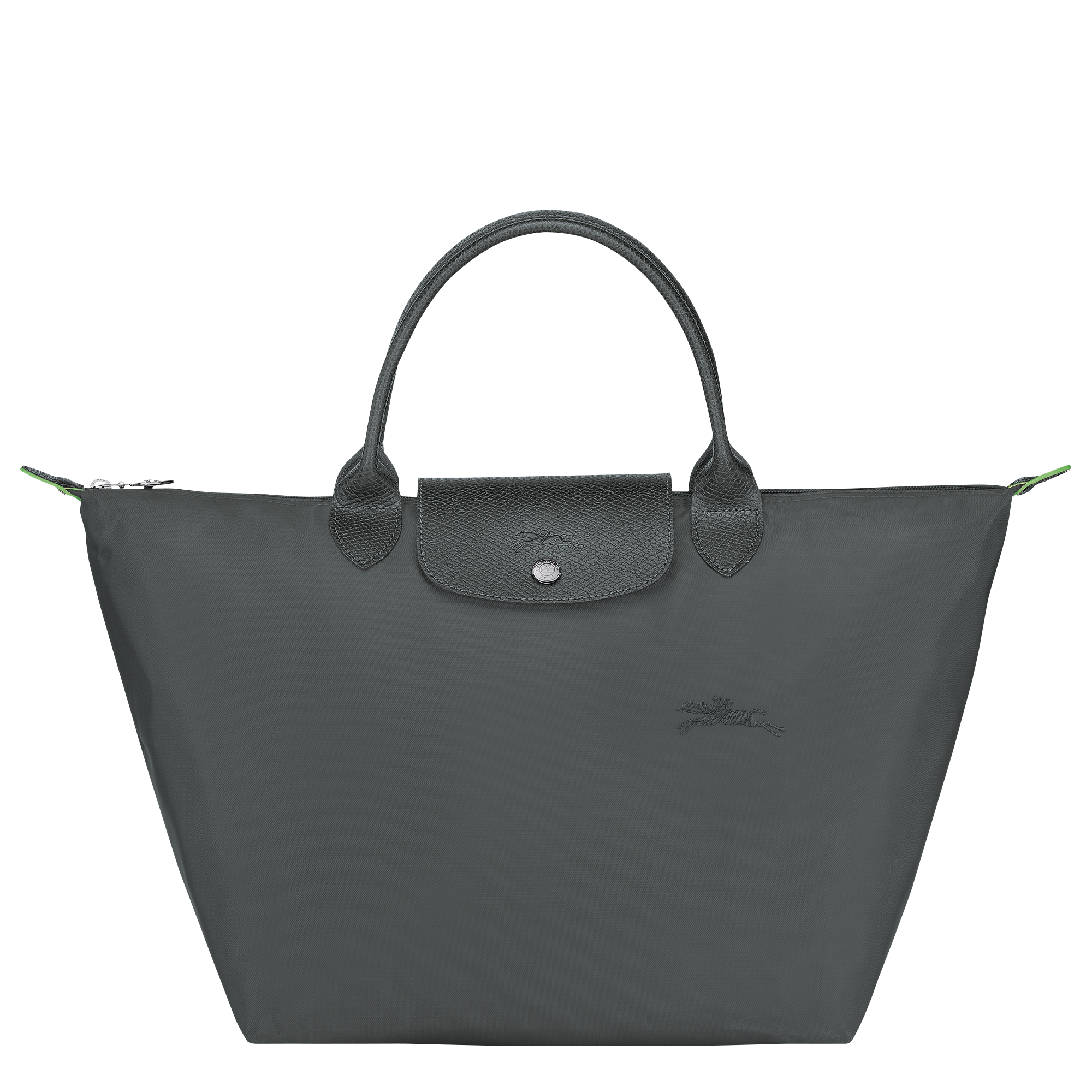 Buy Longchamp Le Pliage Green M Handbag Graphite in Qatar